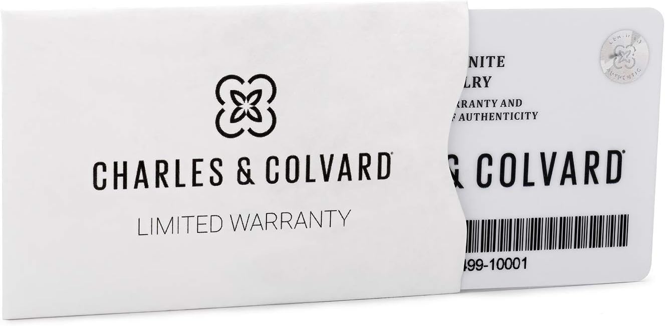 14K White Gold Moissanite by Charles & Colvard 8mm Round Bezel Drop Earrings 3.80cttw DEW